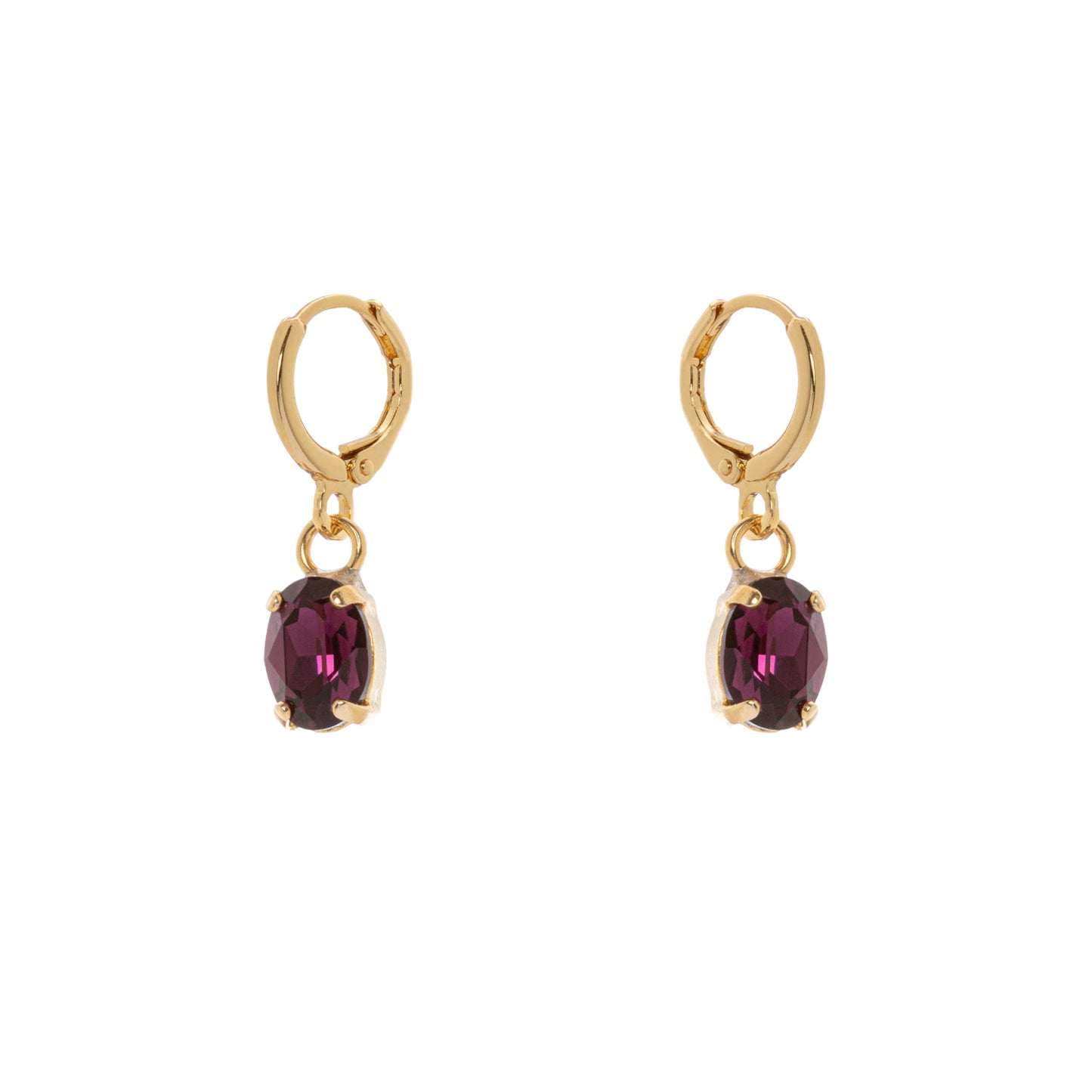 Orecchini con cristallo ovale viola Hermitage Sodini