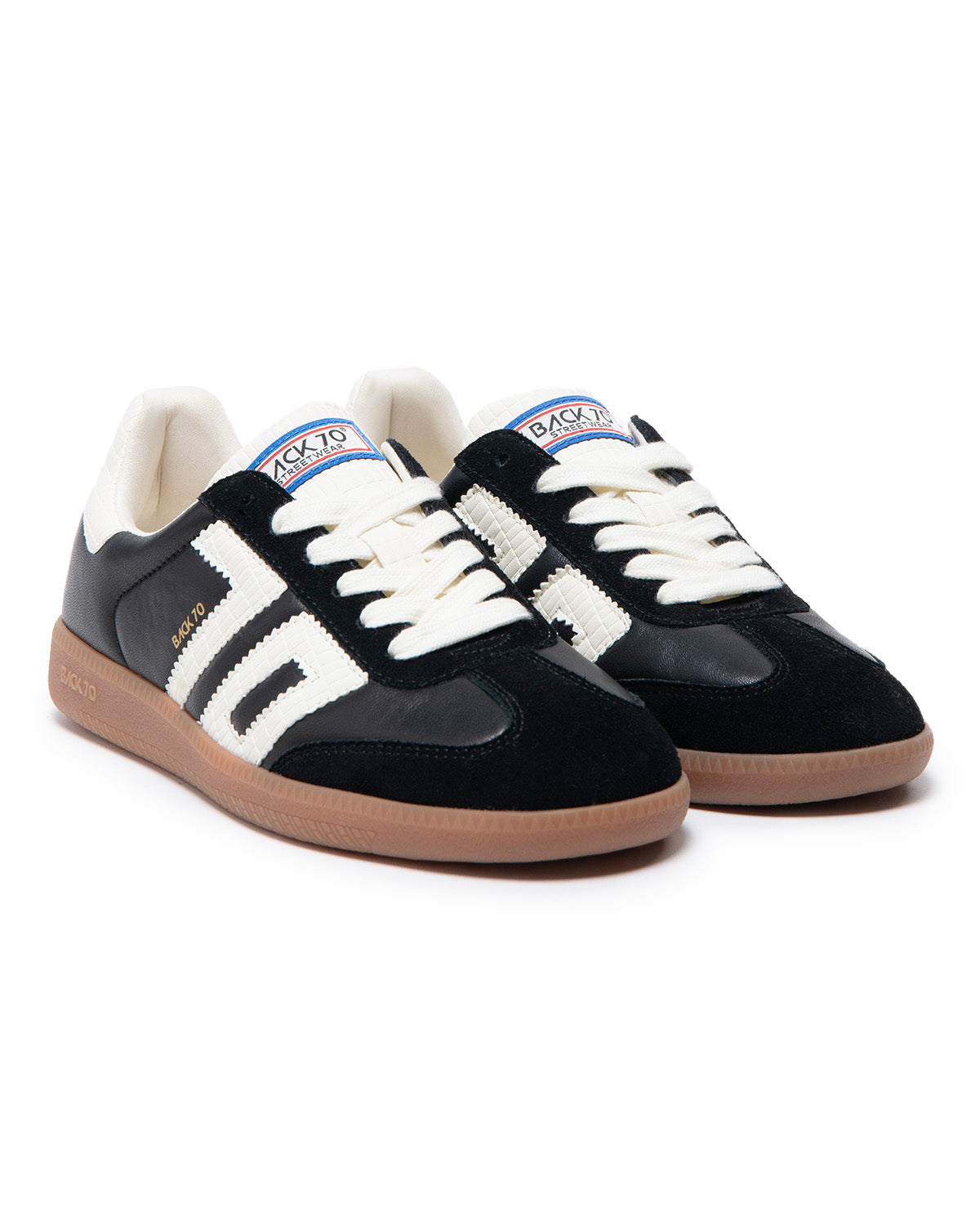 Sneakers Cloud in pelle black suede milk Back 70