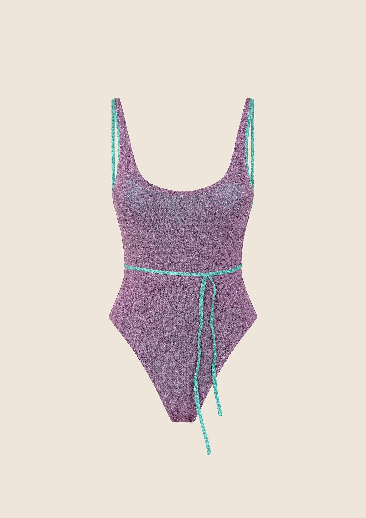 Monokini lilla in lurex Mare F**K