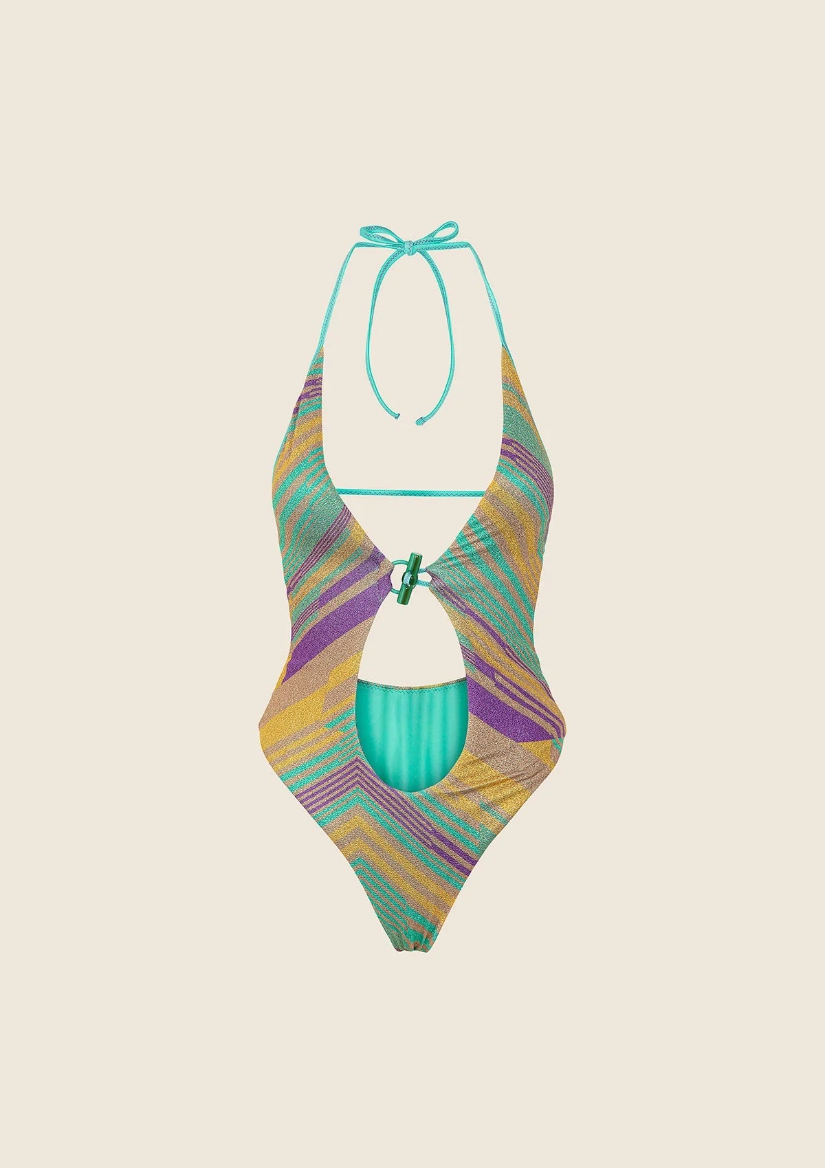 Monokini multicolor in lurex linea Mare F**K