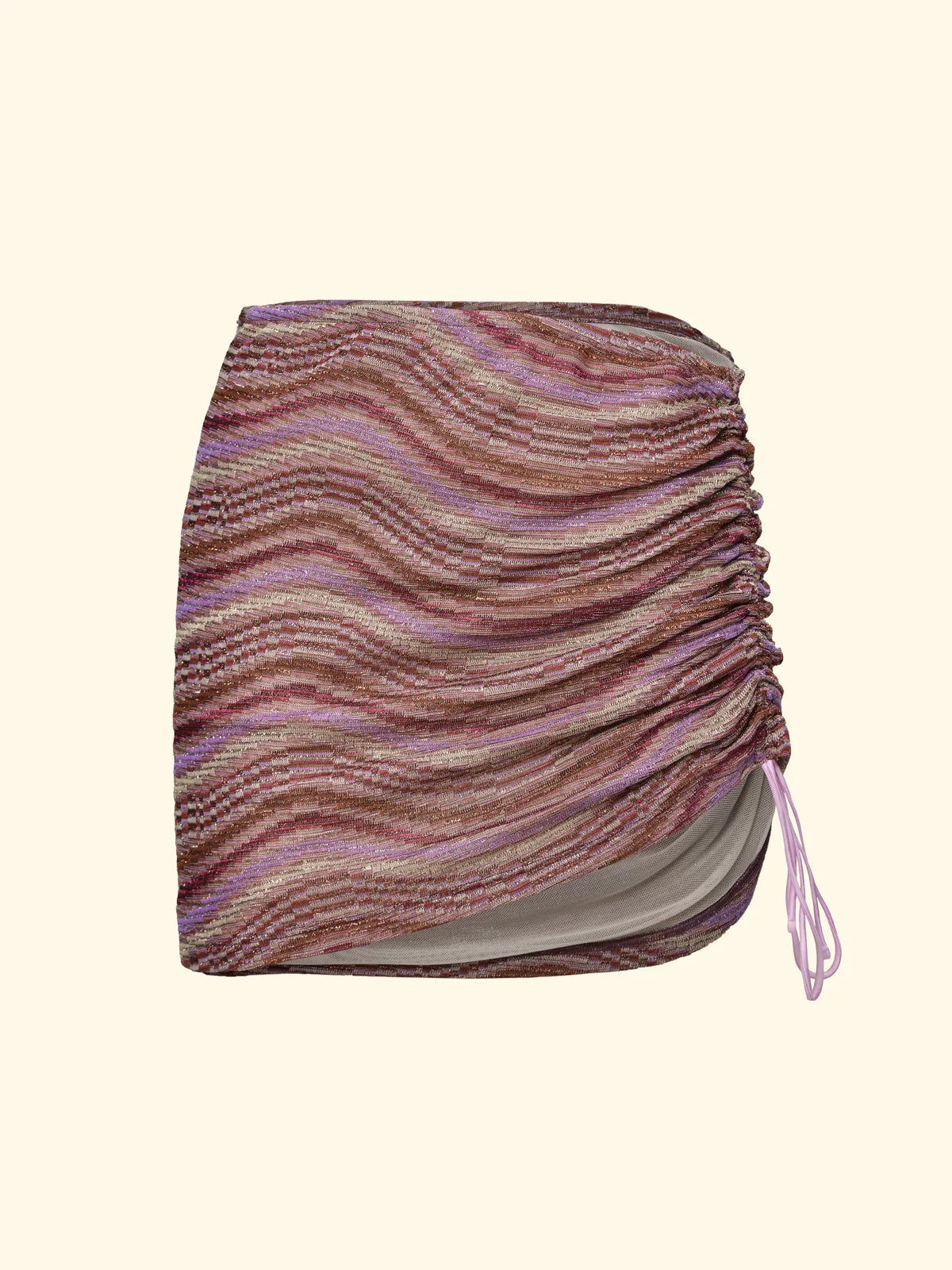 Gonna corta in lurex viola multicolor Leblon F**k