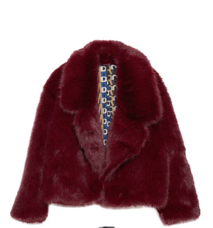 Giacca in ecopelliccia bordeaux Mbrc