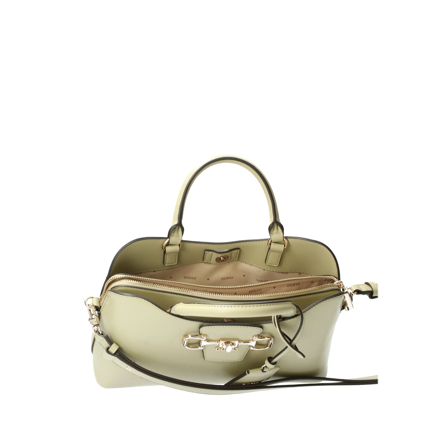 Borsa a mano salvia con logo Janie Guess