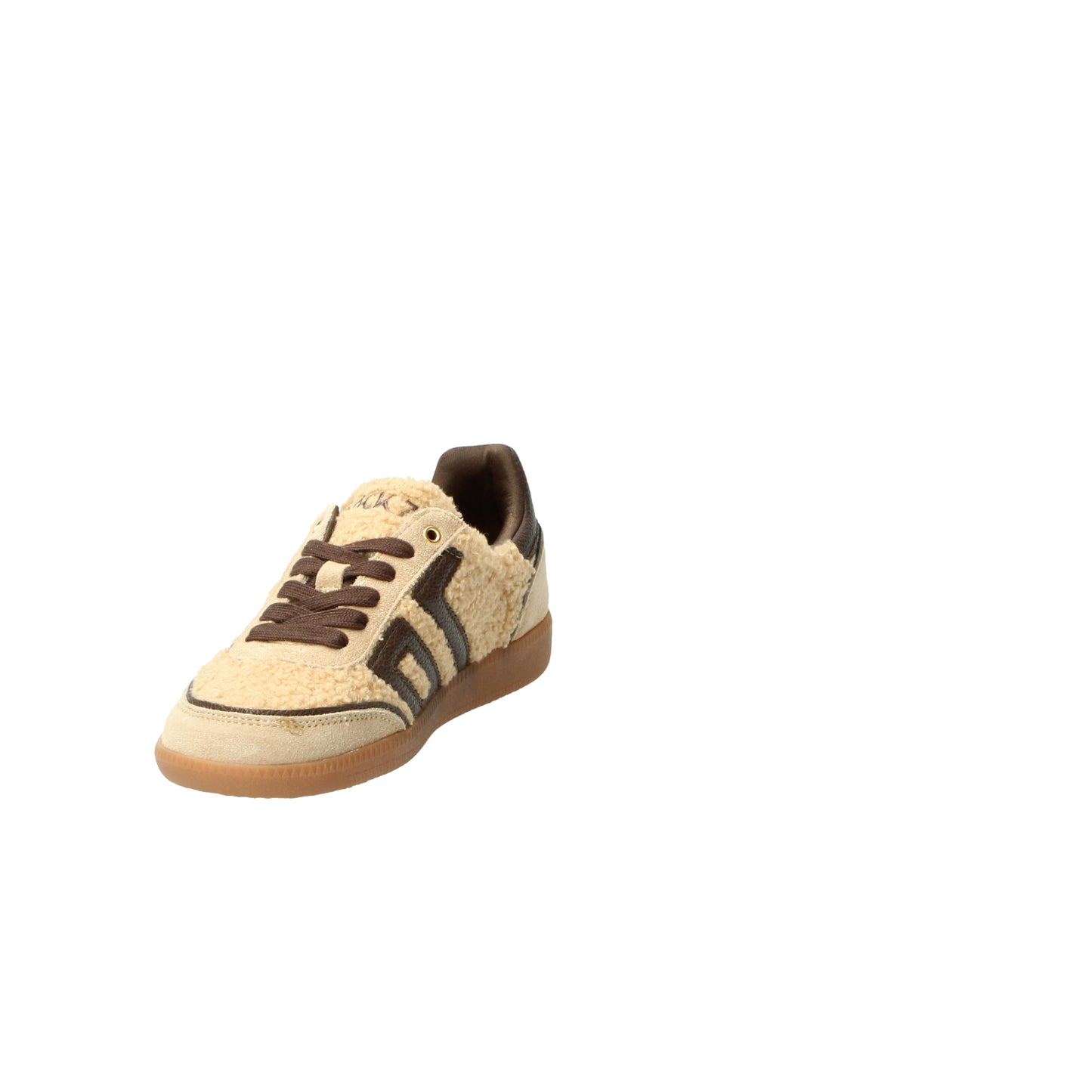 Sneakers Cloud Teddy beige e coffee leather Back 70