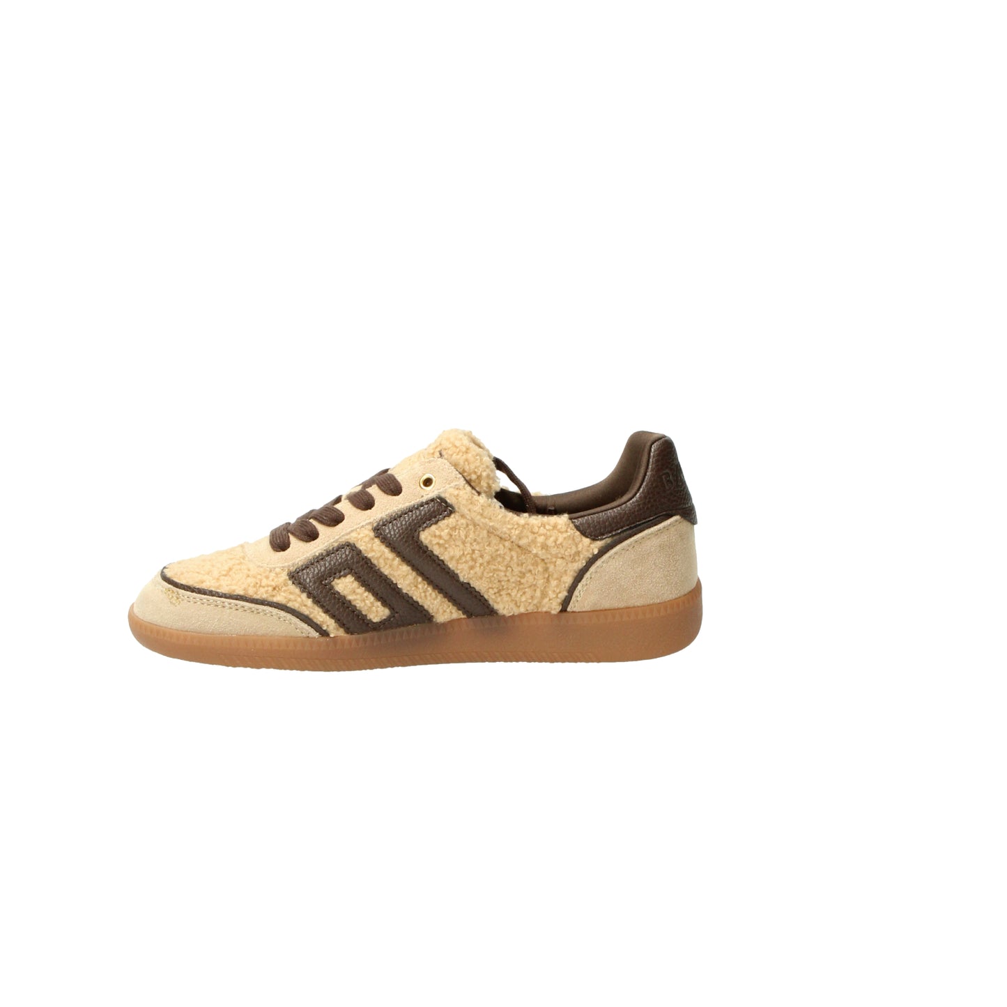 Sneakers Cloud Teddy beige e coffee leather Back 70