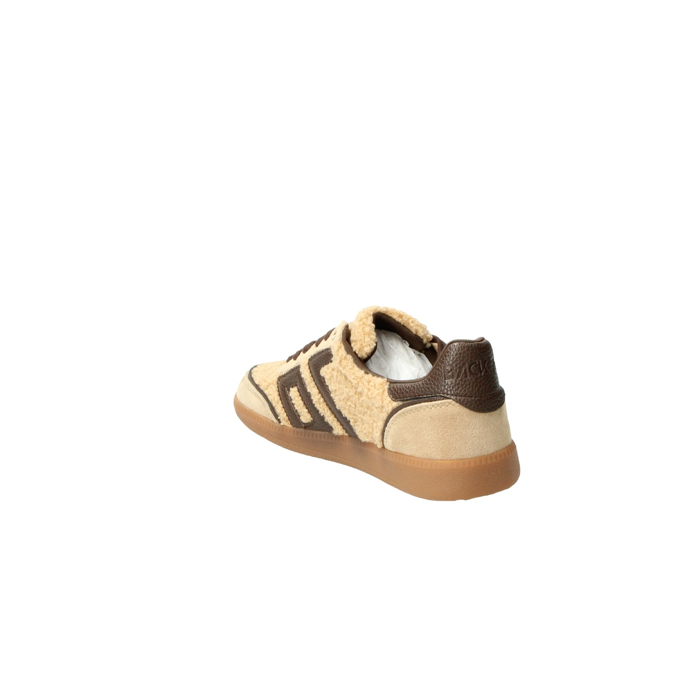 Sneakers Cloud Teddy beige e coffee leather Back 70