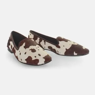 Ballerine loafer cavallino stampa mucca Kharisma