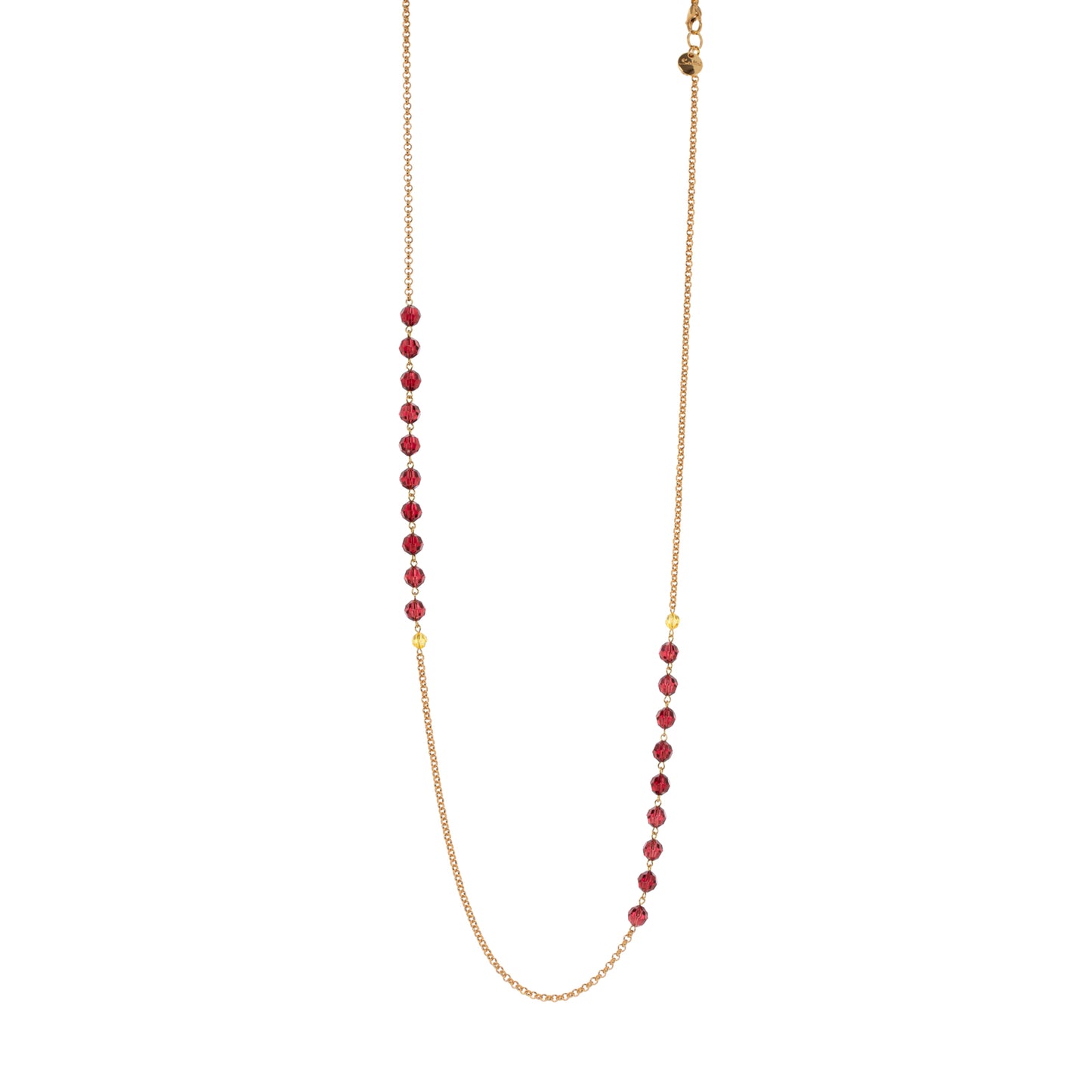 Collana lunga con boule rosse Hermitage Sodini