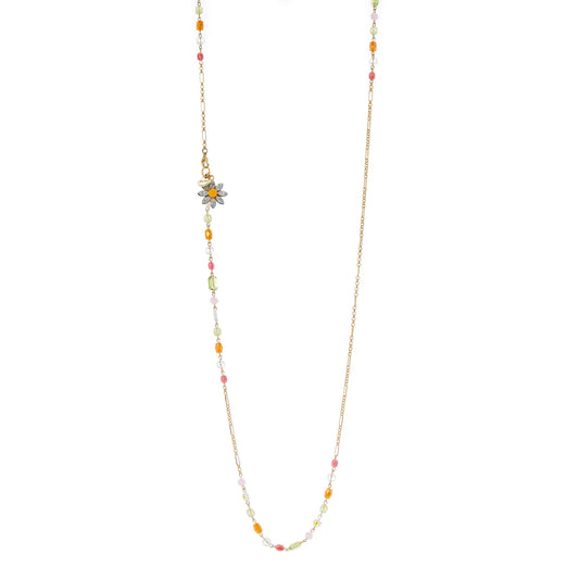 Collana lunga multicolor Flora Sodini