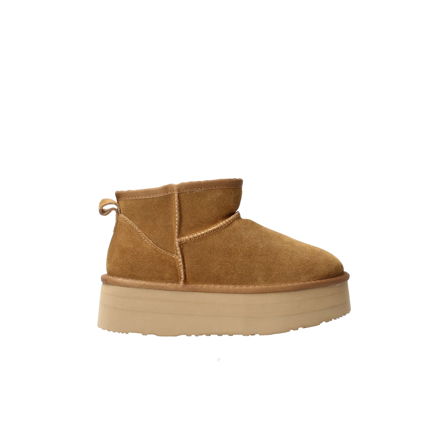 Stivaletti ultra mini camel platform in suede Kharisma