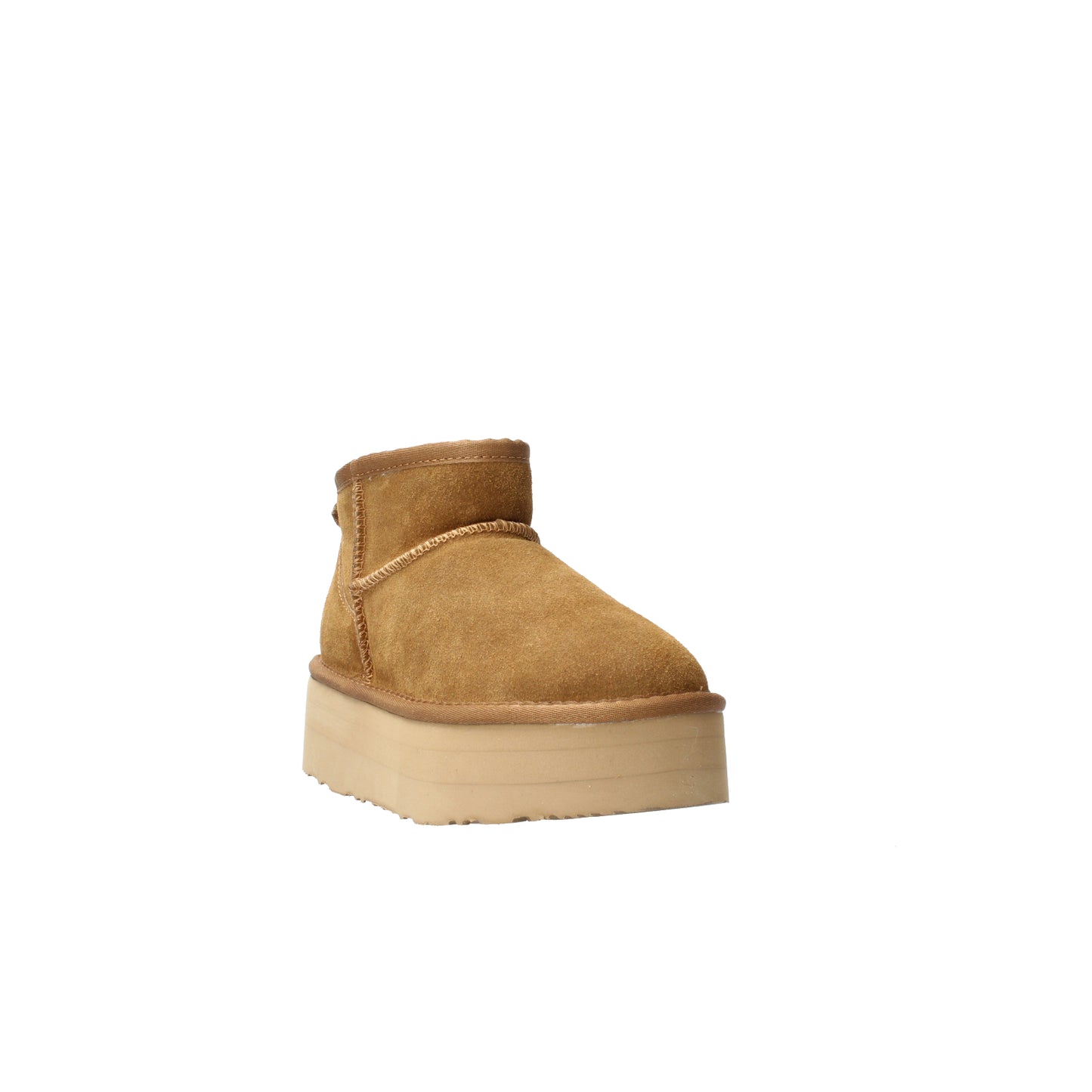 Stivaletti ultra mini camel platform in suede Kharisma