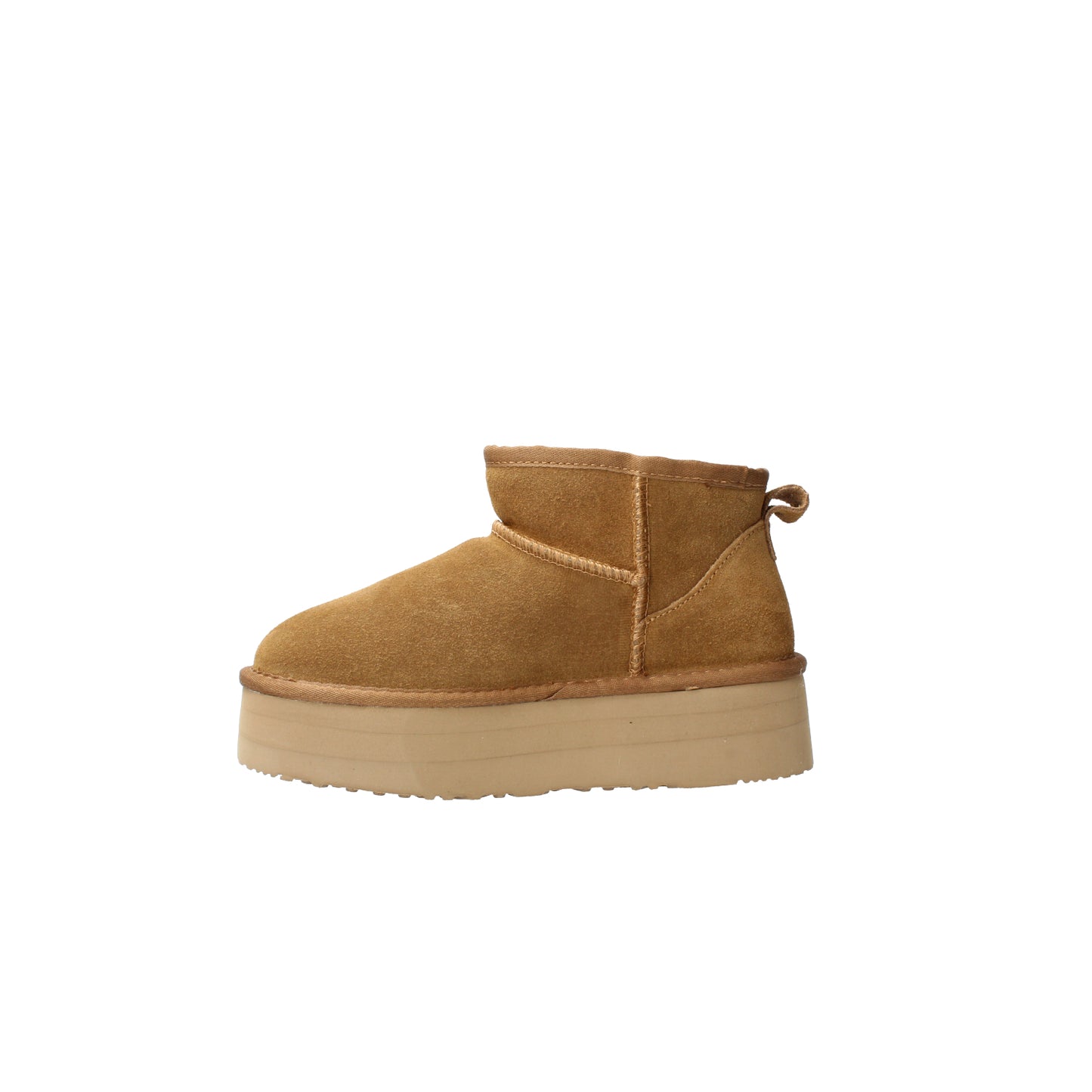 Stivaletti ultra mini camel platform in suede Kharisma