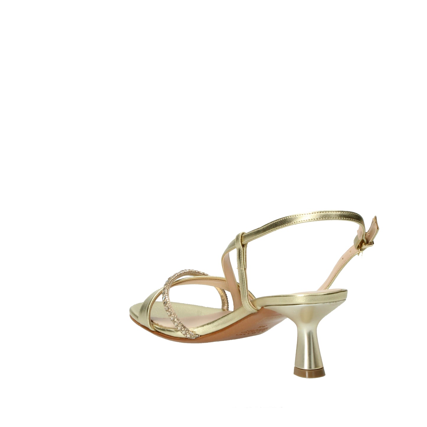Sandali oro in pelle con tacco Albano