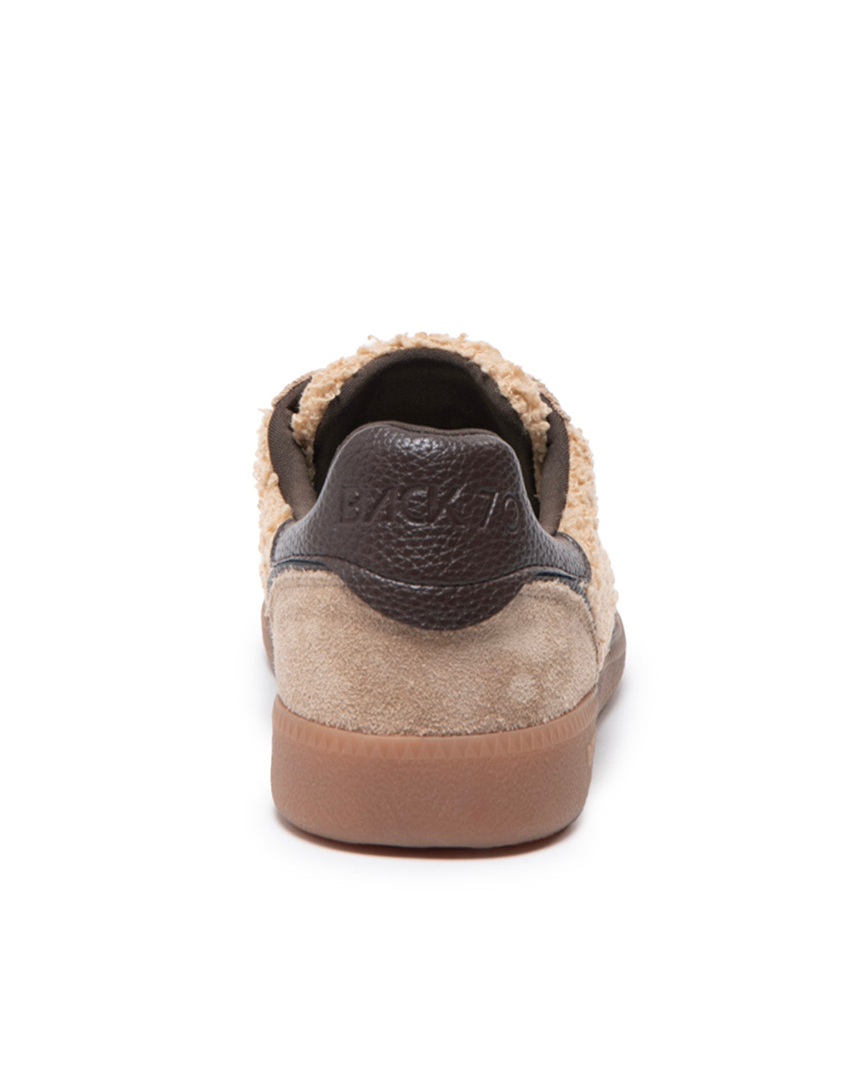 Sneakers Cloud Teddy beige e coffee leather Back 70