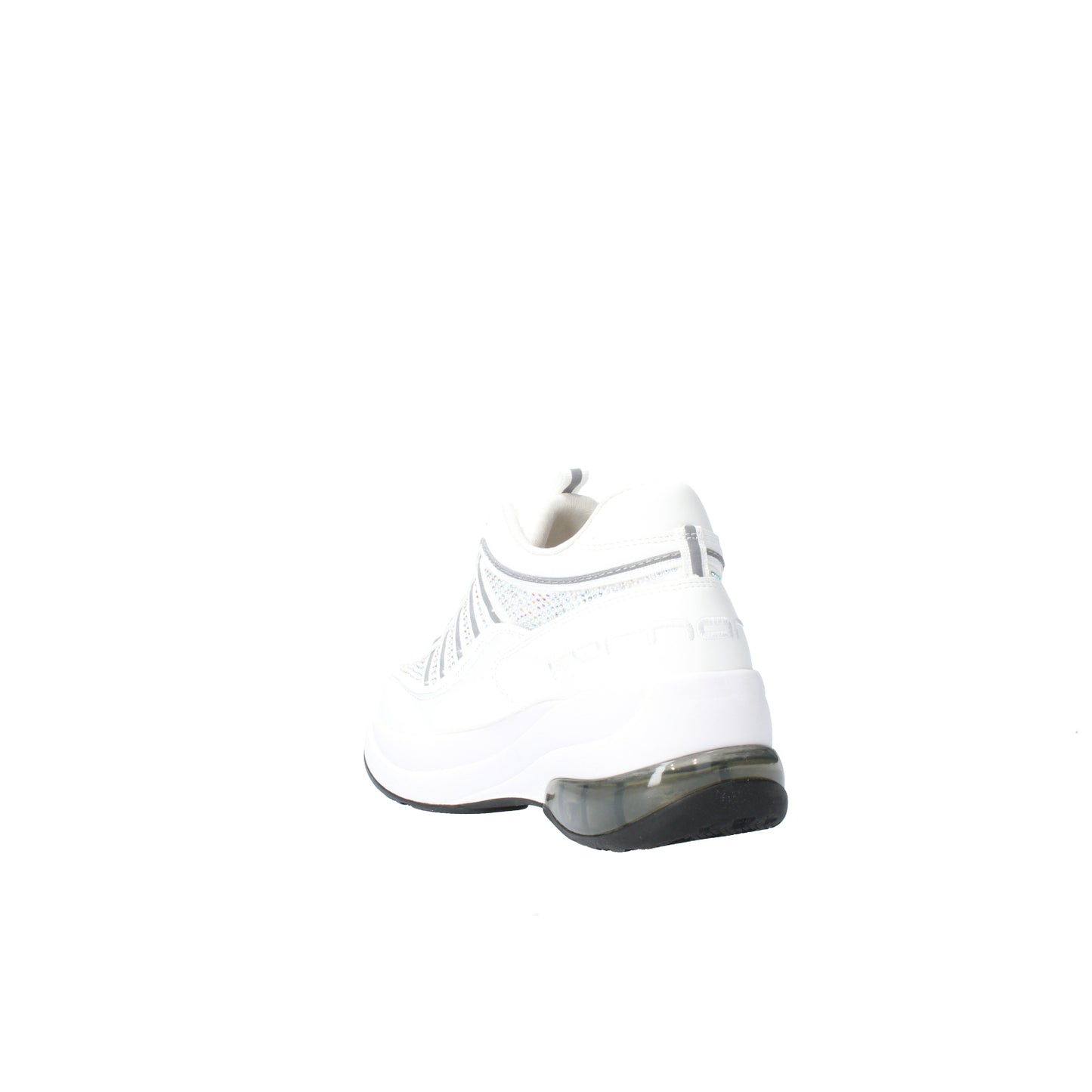 Sneakers up white silver con zeppa Fornarina