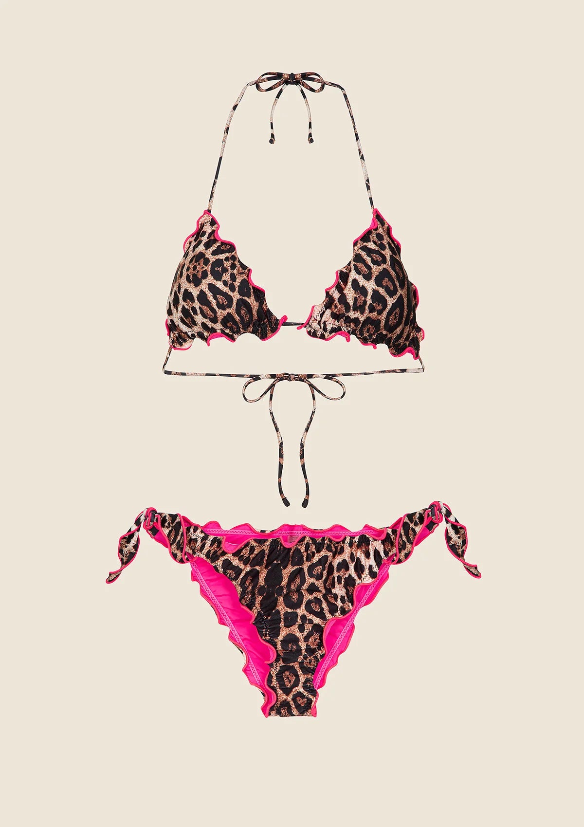 Bikini triangolo con slip regolabile fantasia 0520-X23 Fool Colors F**k