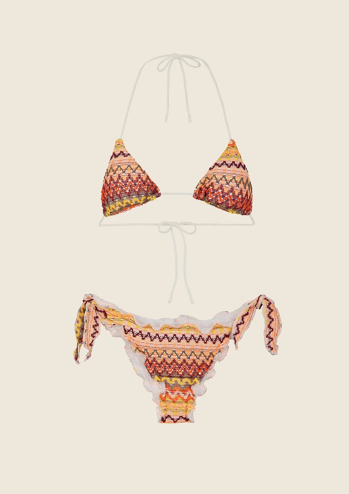 Bikini triangolo con slip regolabile fantasia Vacanze italiane F**K