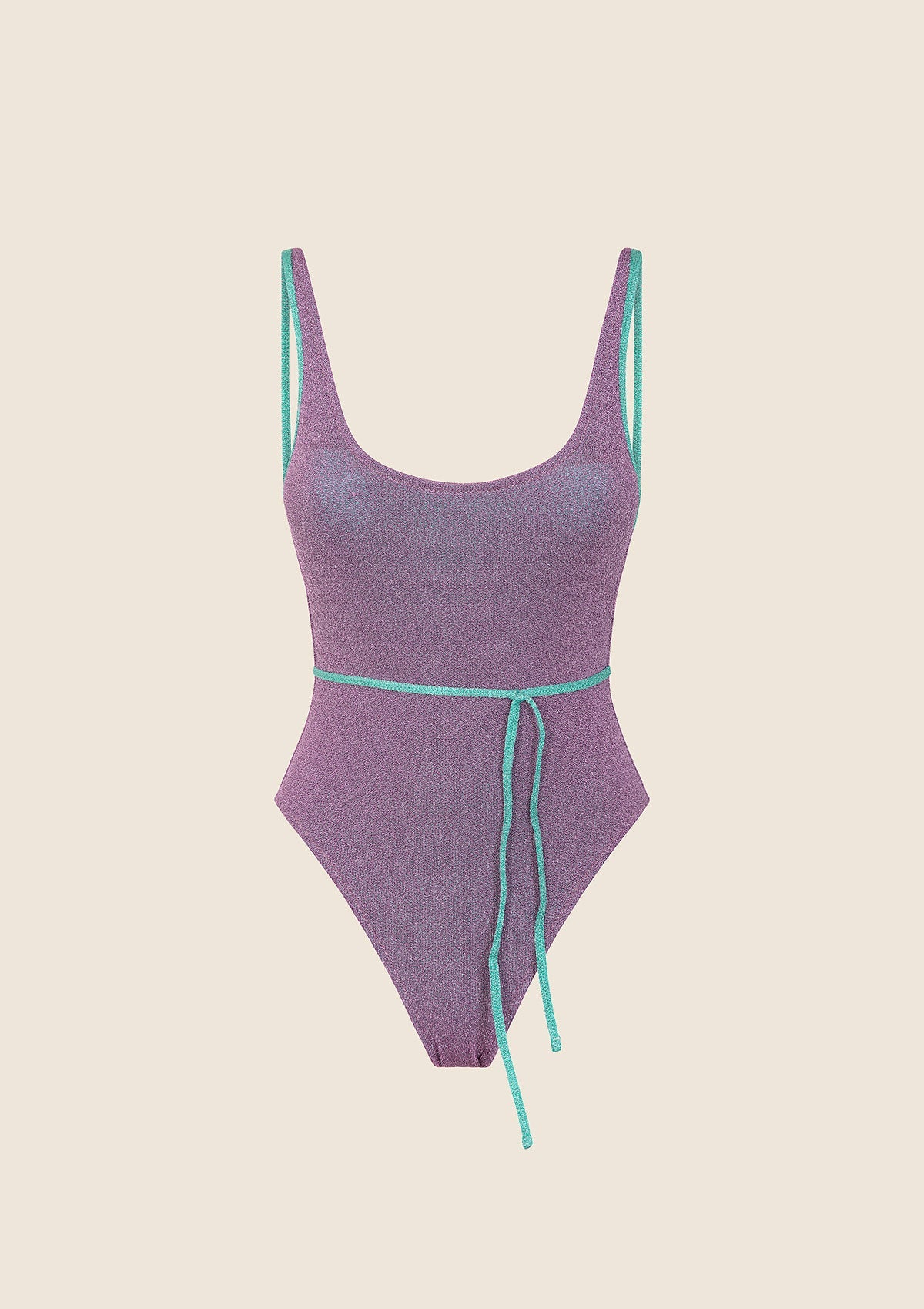 Monokini lilla in lurex Mare F**K