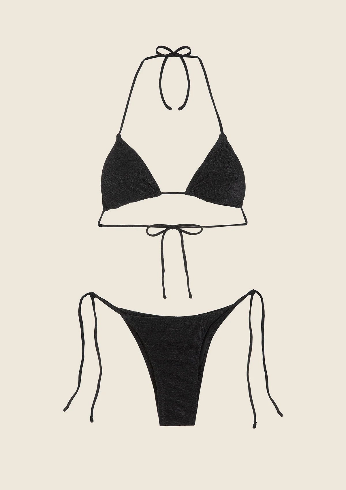 Bikini triangolo con slip regolabile nero Visionary dose F**K