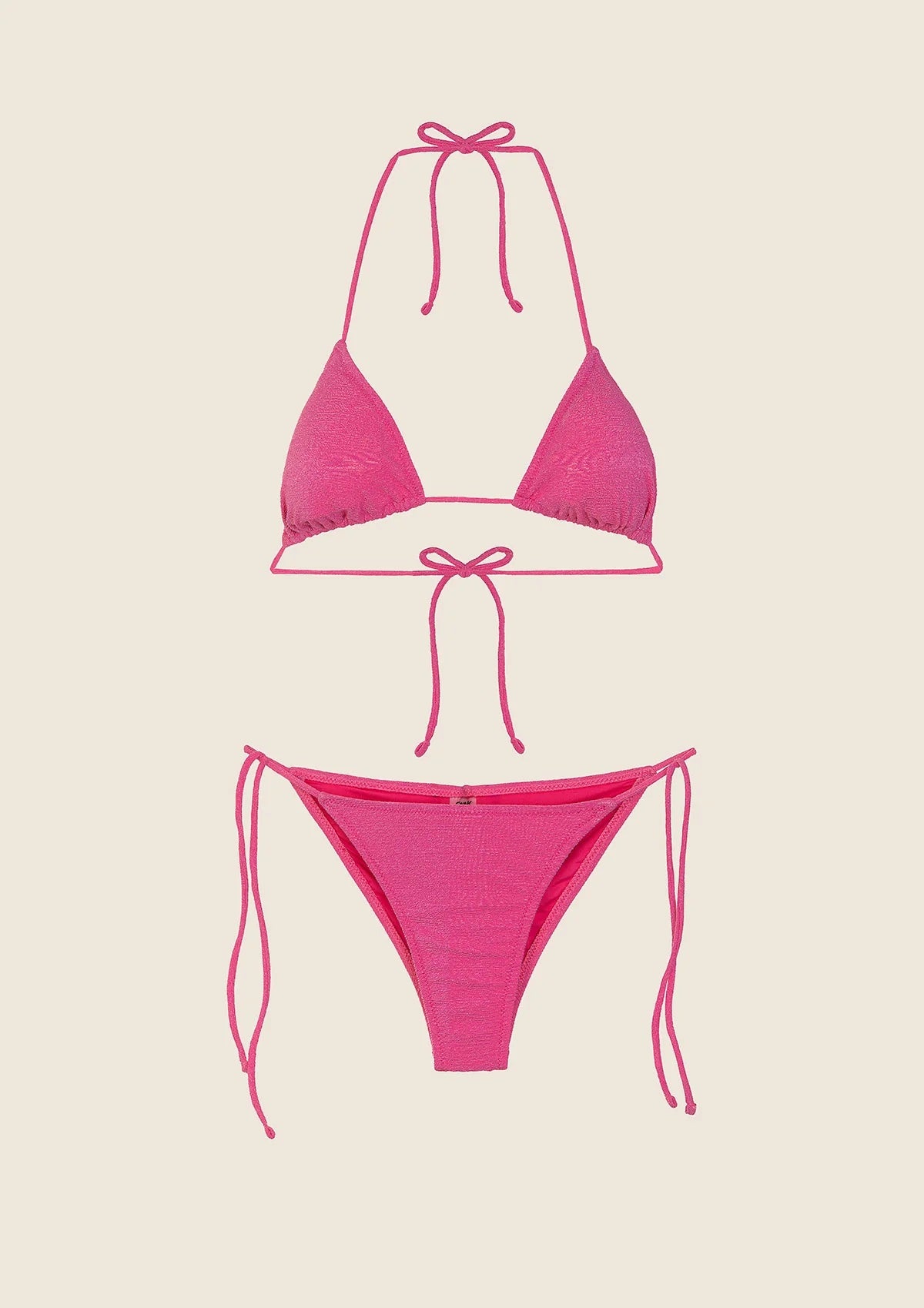 Bikini triangolo con slip regolabile fucsia Visionary dose F**K