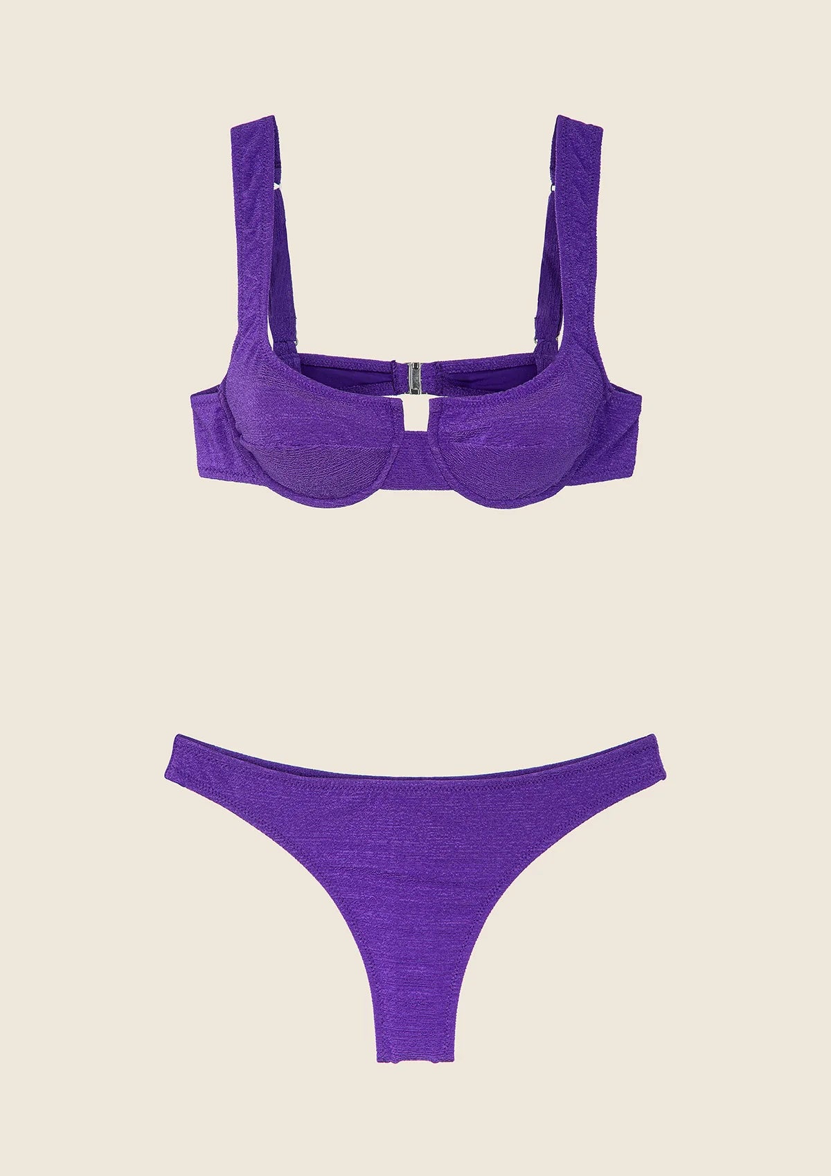 Bikini reggiseno con ferretto e slip americano fisso viola Visionary dose F**K