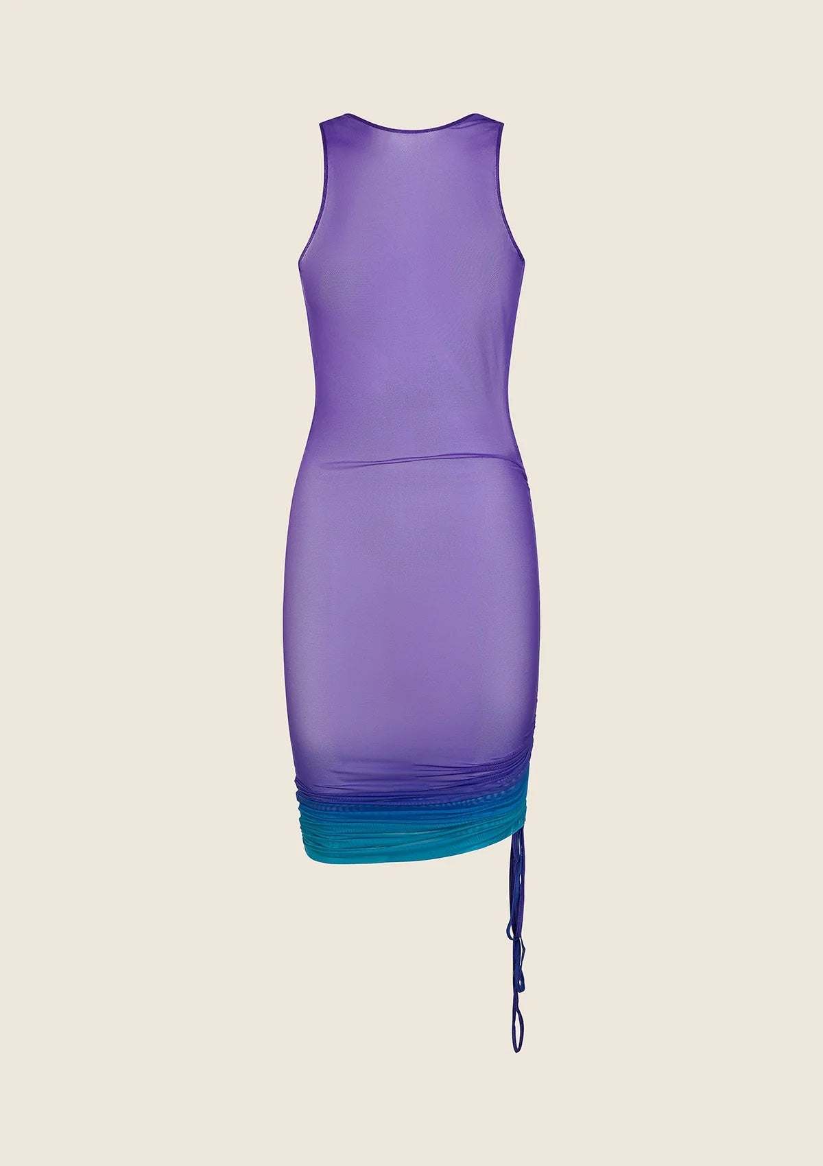 Vestito corto viola e azzurro degradè Visionary dose F**K