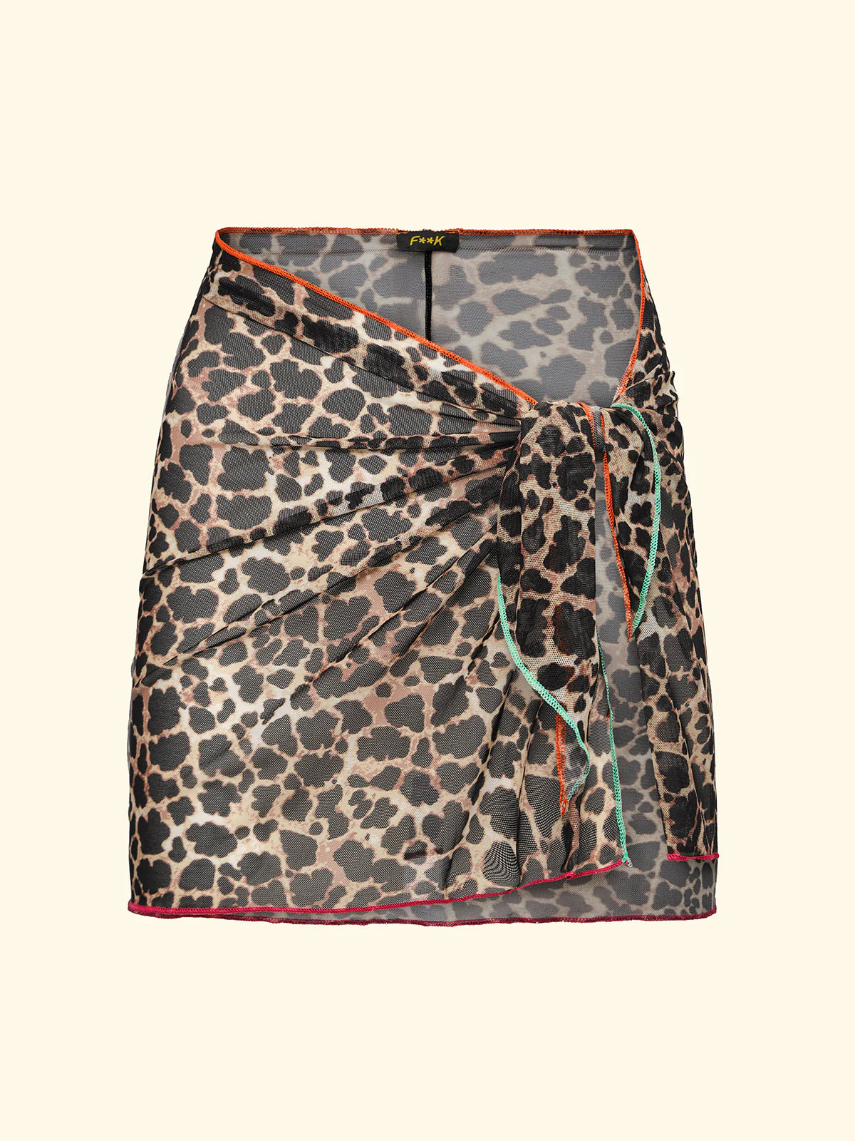 Pareo corto leopardato linea Rio F**K