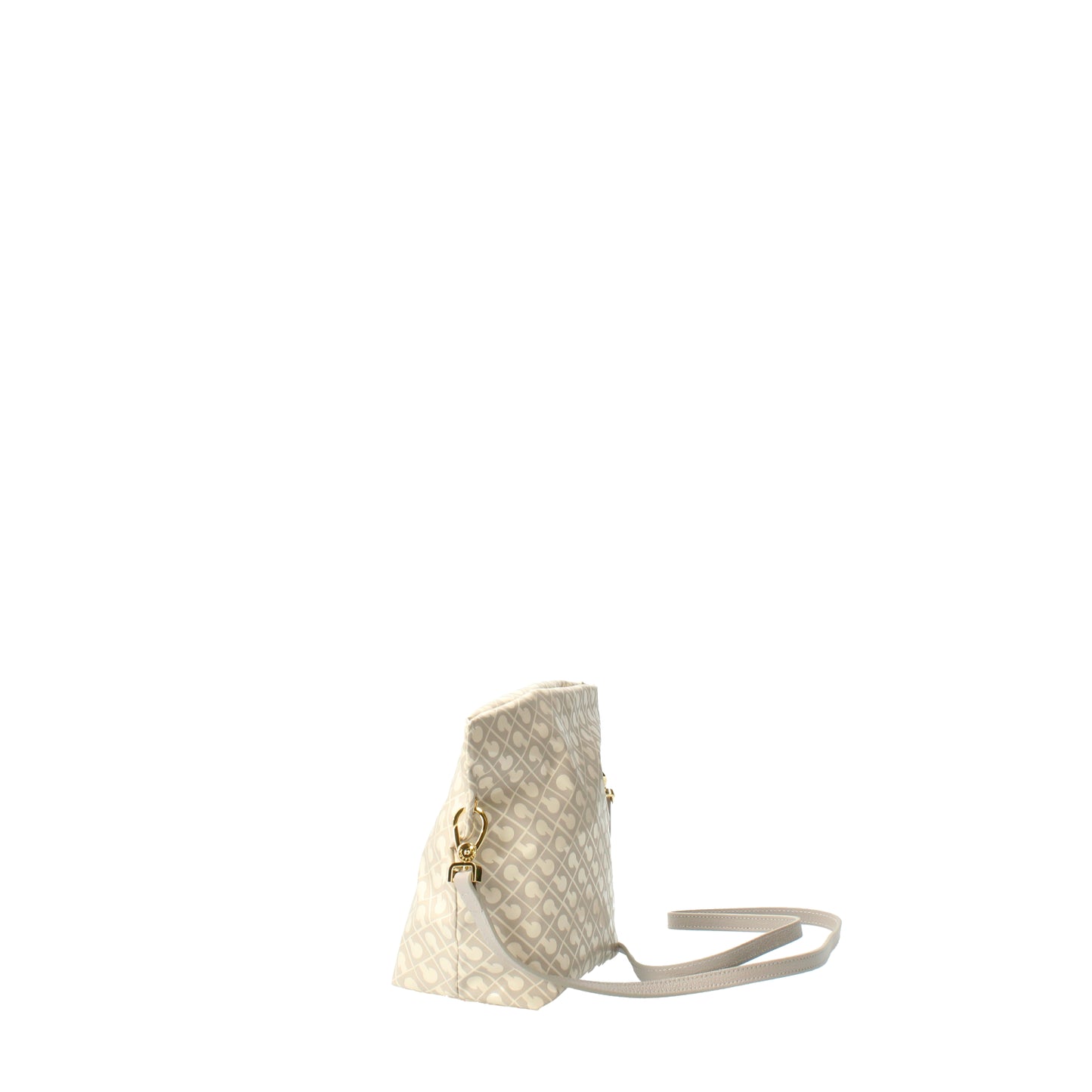 Borsa tracollina mini avorio in tessuto softy Gherardini