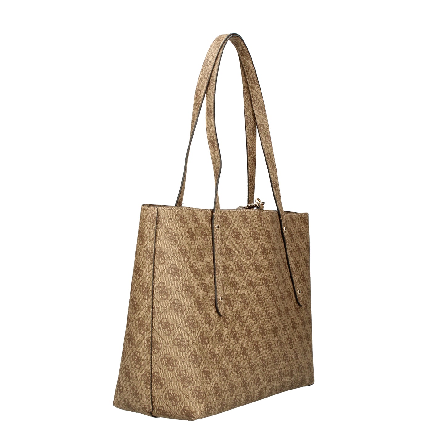 Borsa shopping beige latte logo eco Brenton tote Guess