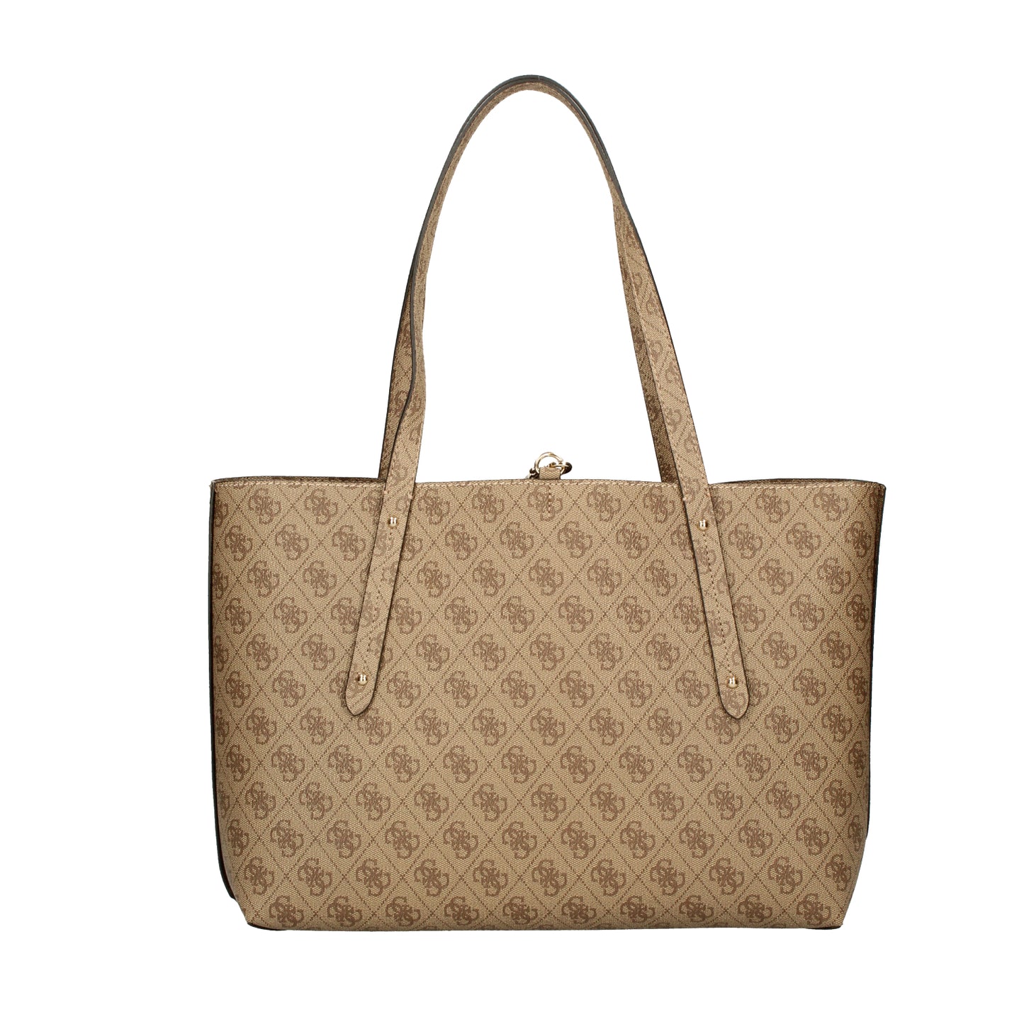 Borsa shopping beige latte logo eco Brenton tote Guess