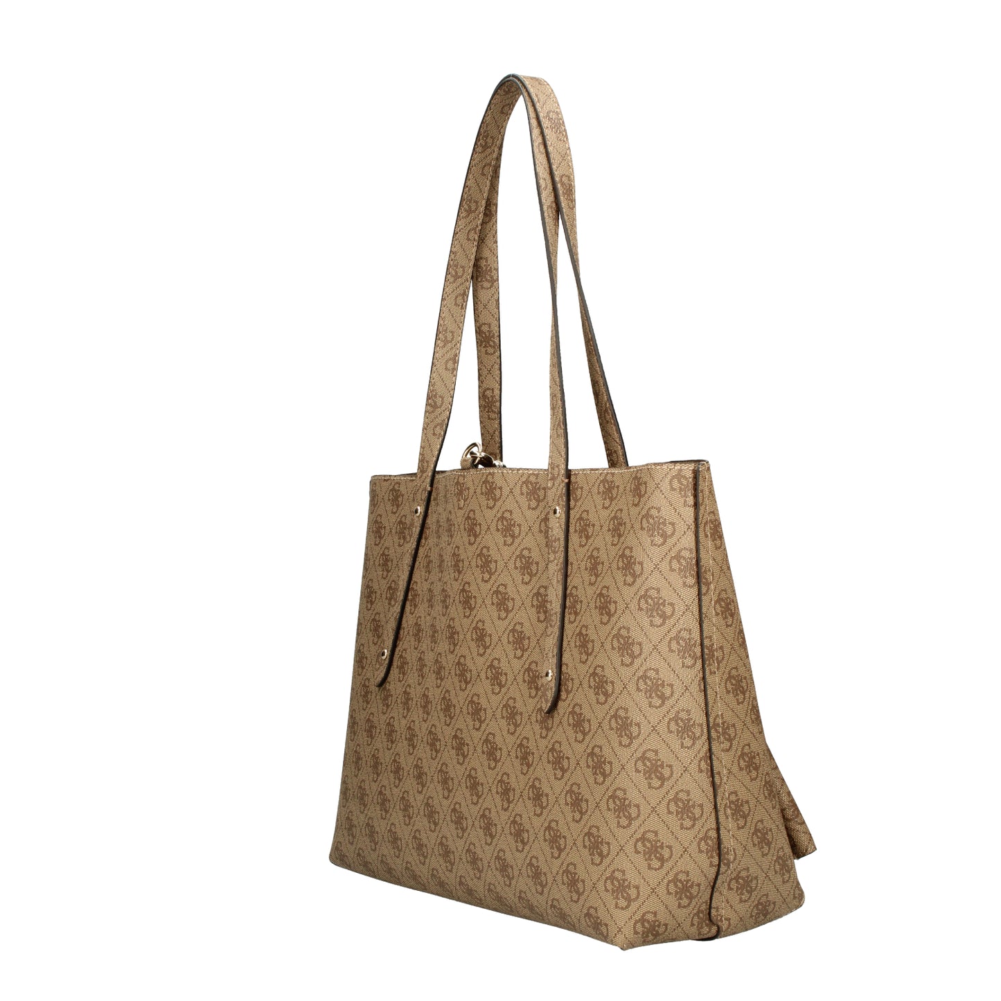 Borsa shopping beige latte logo eco Brenton tote Guess