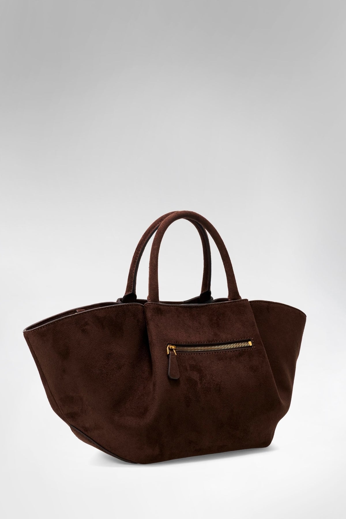 Borsa a mano camoscio marrone scuro Allegra Guess