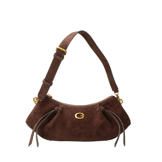 Borsa a spalla east west Allegra camoscio marrone Guess