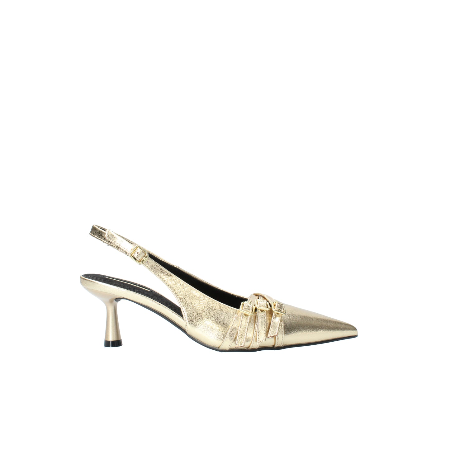 Slingback oro in ecopelle Pretty bum. Scarpe con tacco