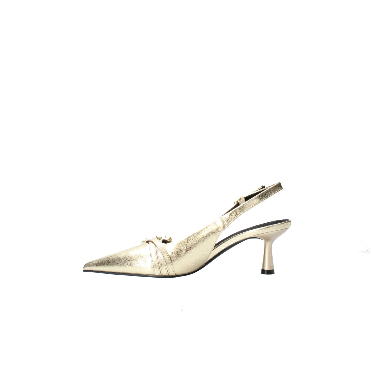 Slingback oro in ecopelle Pretty bum. Scarpe con tacco