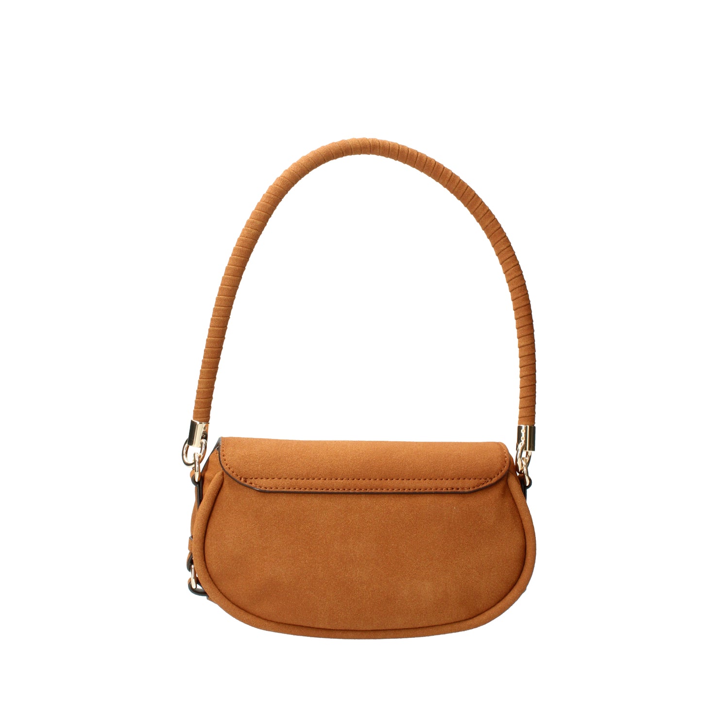 Borsa a spalla in suede cuoio Danya Guess