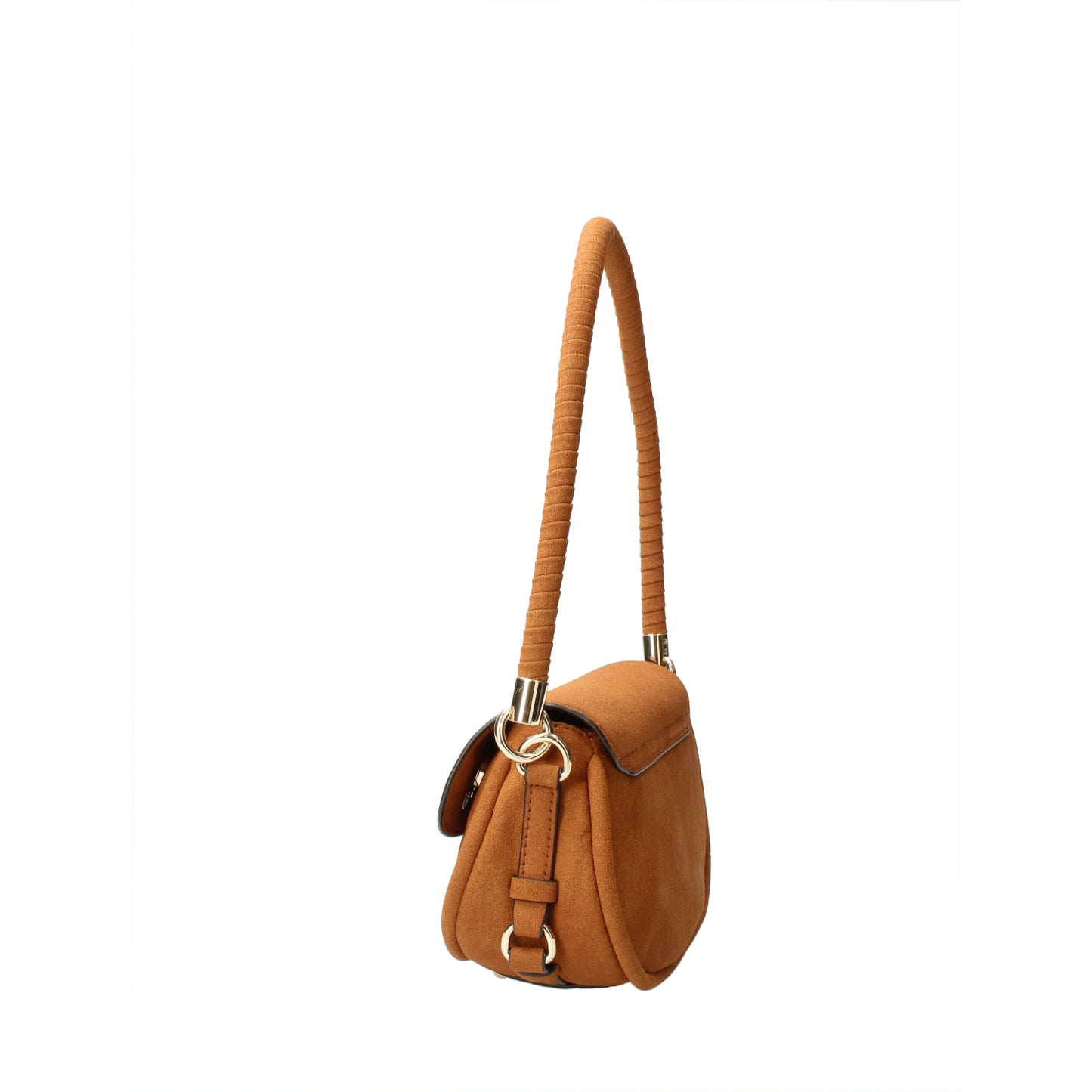 Borsa a spalla in suede cuoio Danya Guess