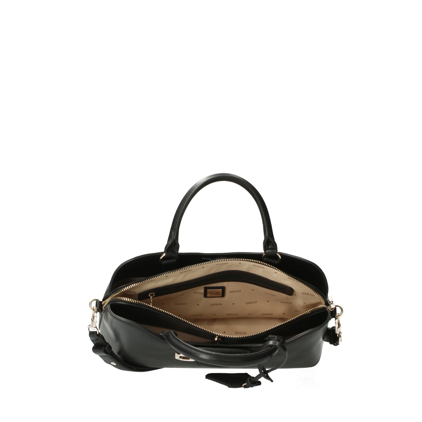 Borsa a mano nera con logo Janie Guess