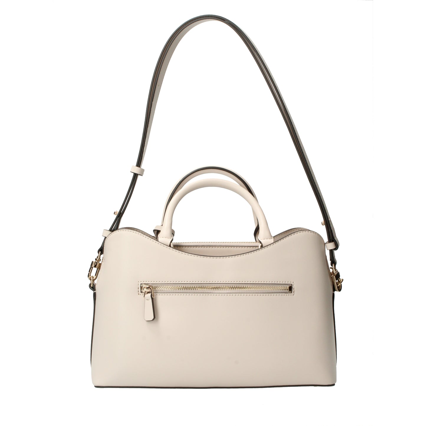 Borsa a mano avorio con logo Janie Guess